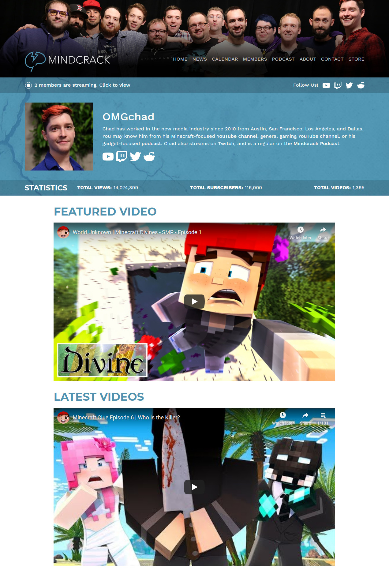 Person page